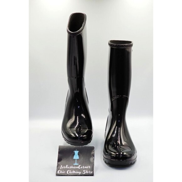 UGG Women's Eggplant Shaye Tall Glossy Waterproof Rain Boots Size 11 2519 - Picture 4 of 16